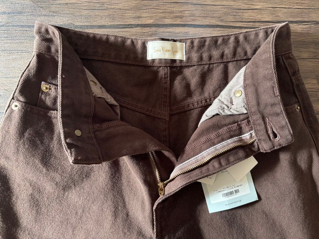 新品・未使用【SeaRoomlynn】ワイドウエストバギー SRN05 ブラウン