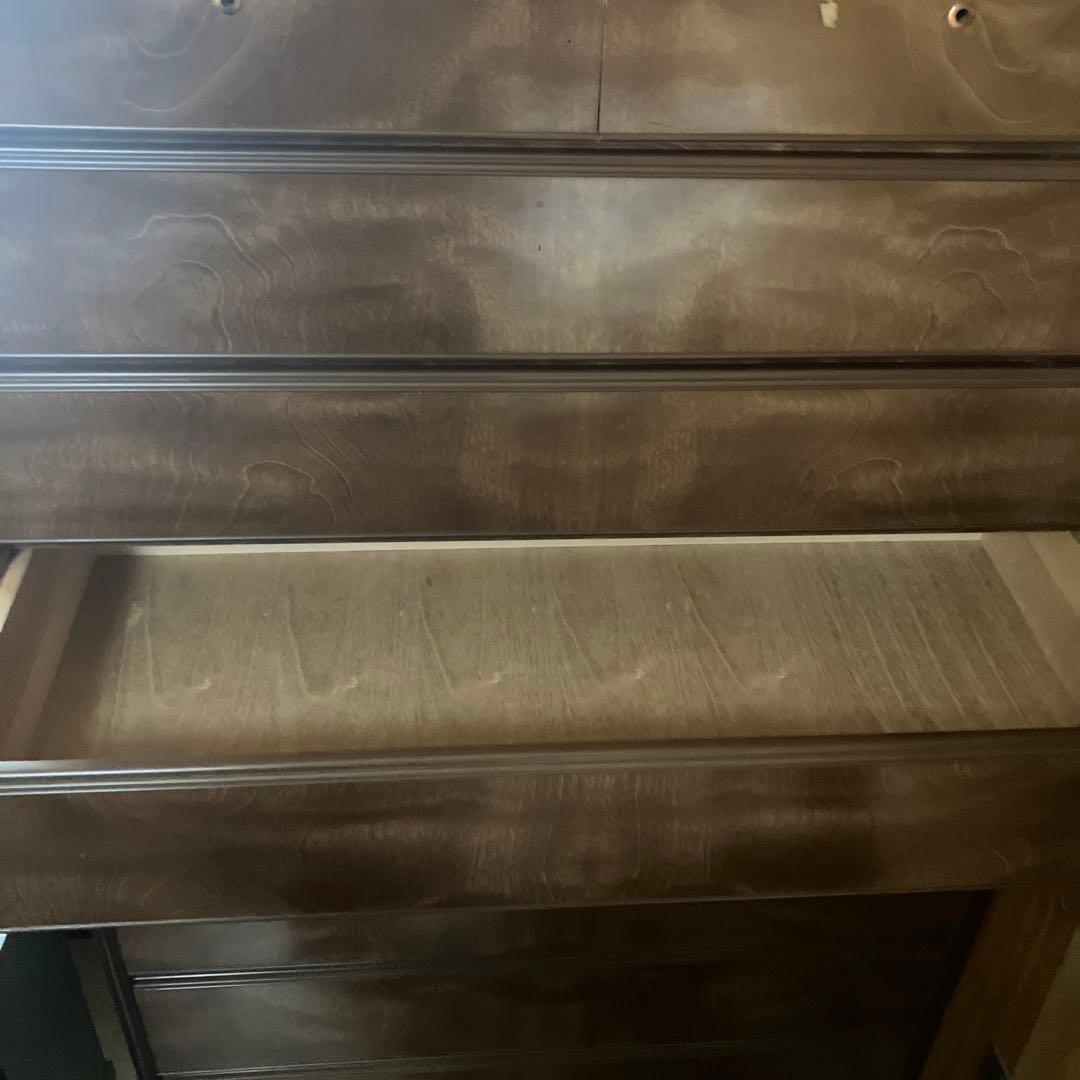 ブラウン 6段チェスト 引き出しの傷あり