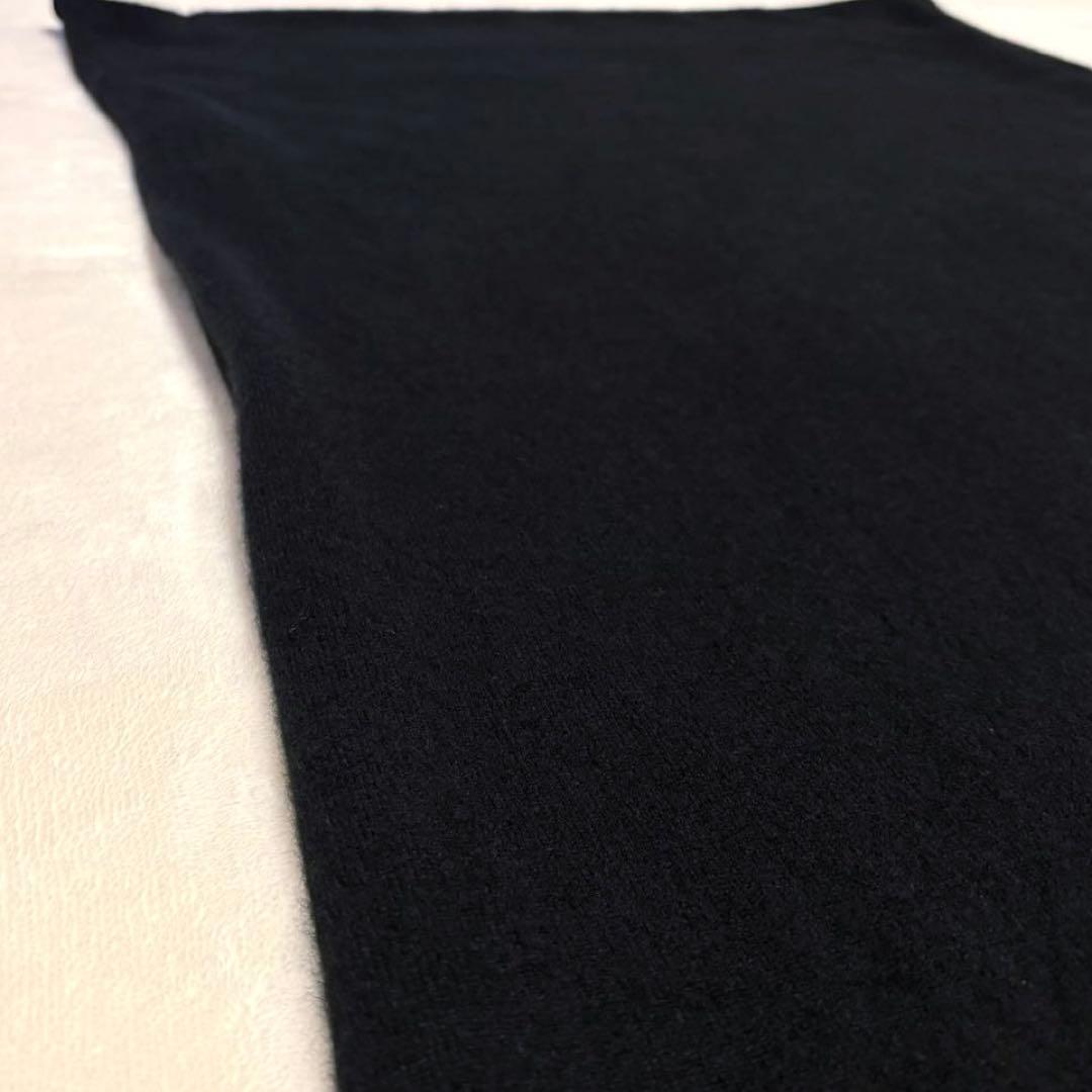 BATONER バトナー ウールスムース ストール 大判 マフラー ブラック