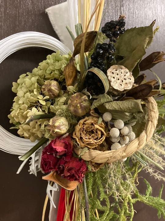 19.長野より正月飾りしめ縄松飾り注連なわリーススワッグ アマビエ クリスマス