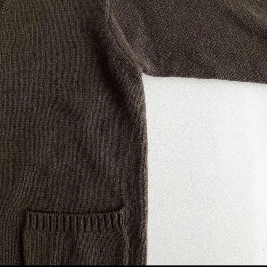 MHL. マーガレットハウエル カーディガン Lサイズ ブラウン　ウール100%