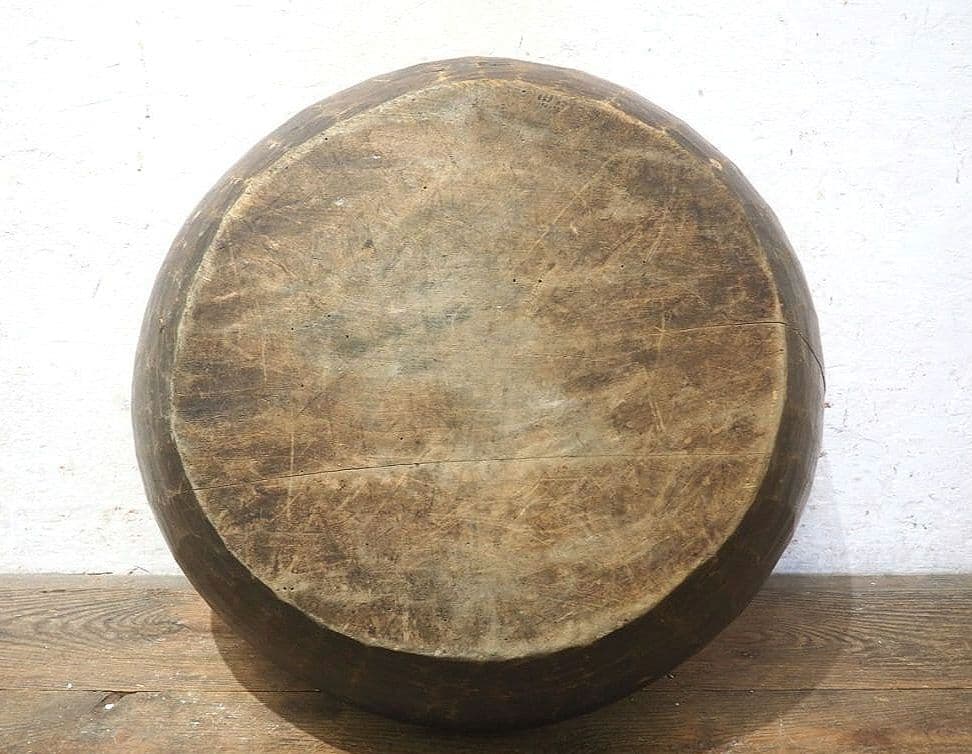 1349 W62cm レトロなこね鉢　捏ね鉢　蕎麦打ち　うどん　古道具　木皿