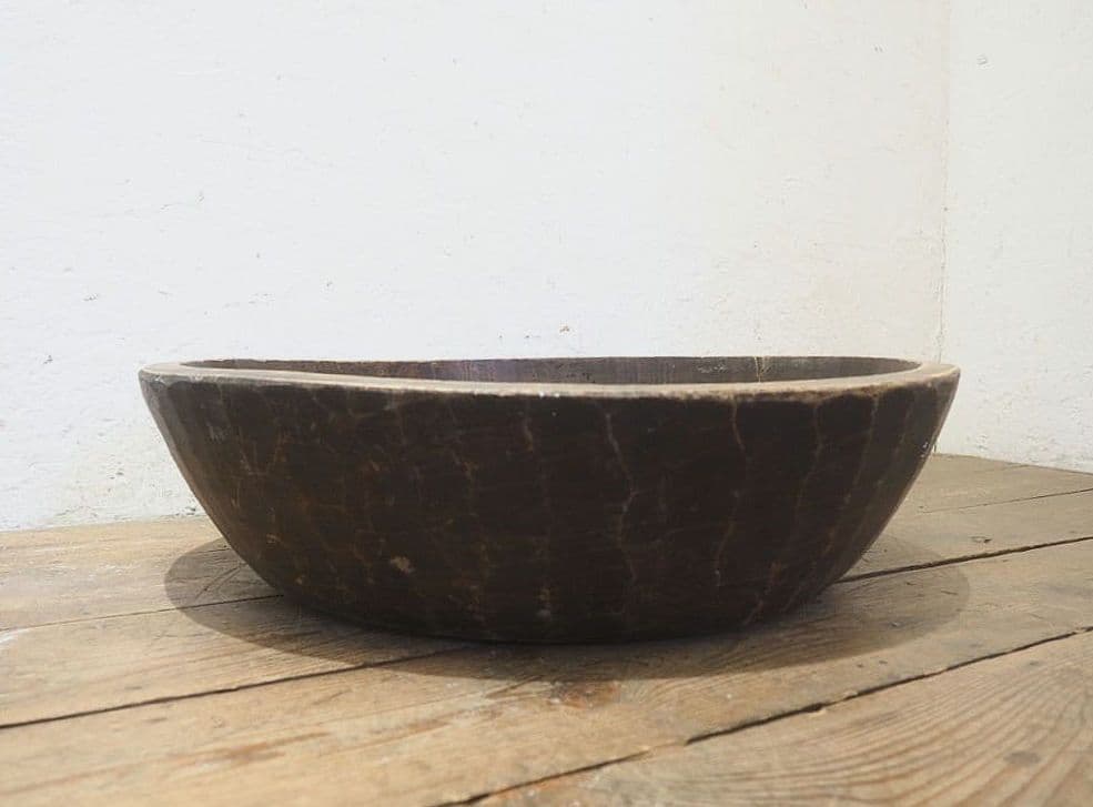 1349 W62cm レトロなこね鉢　捏ね鉢　蕎麦打ち　うどん　古道具　木皿