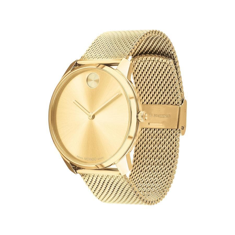 新品 MOVADO BOLD ゴールド メッシュベルト 腕時計 3600833