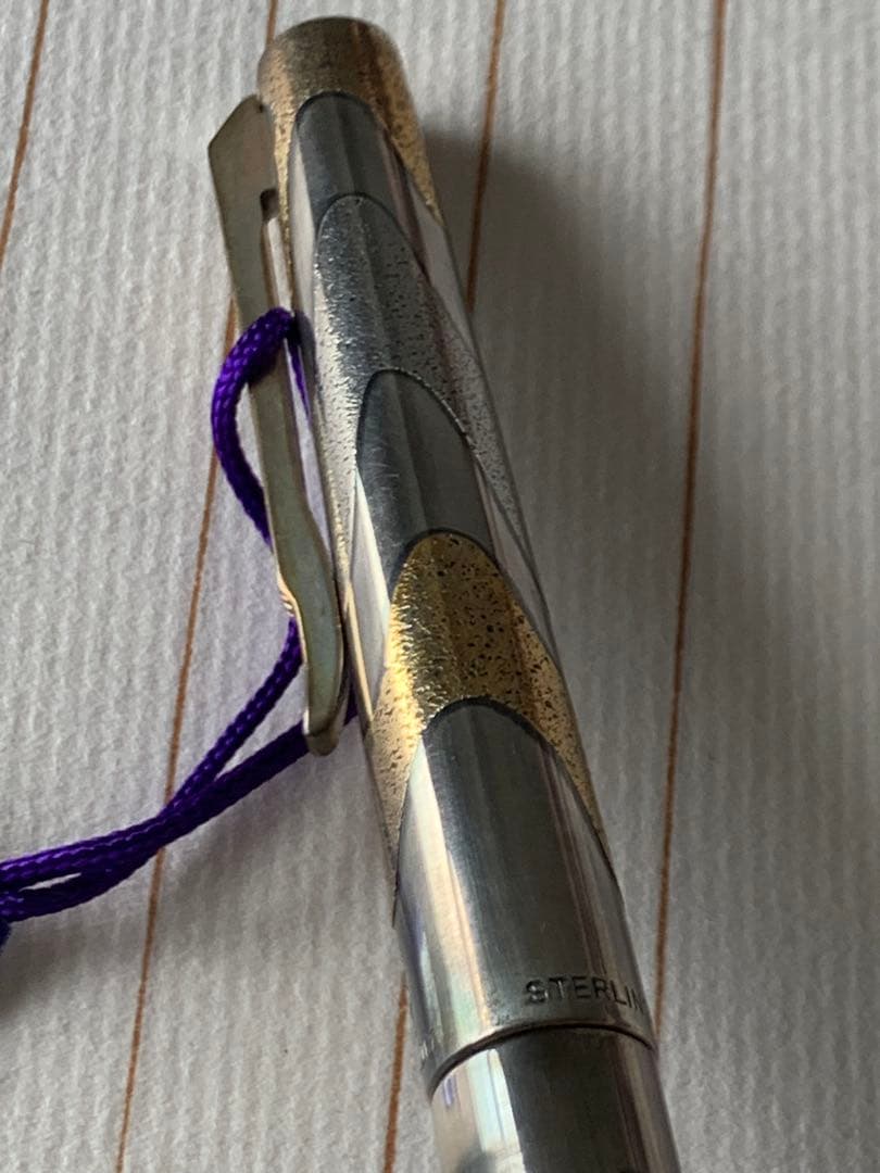 極めて希少 プラチナ Riviere シルバー 万年筆 18K