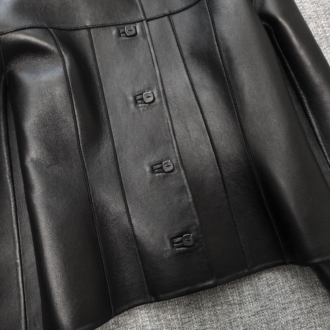 高品質ラムレザージャケット　裏地カシミヤ100　日本製　春秋冬　未使用に近い美品