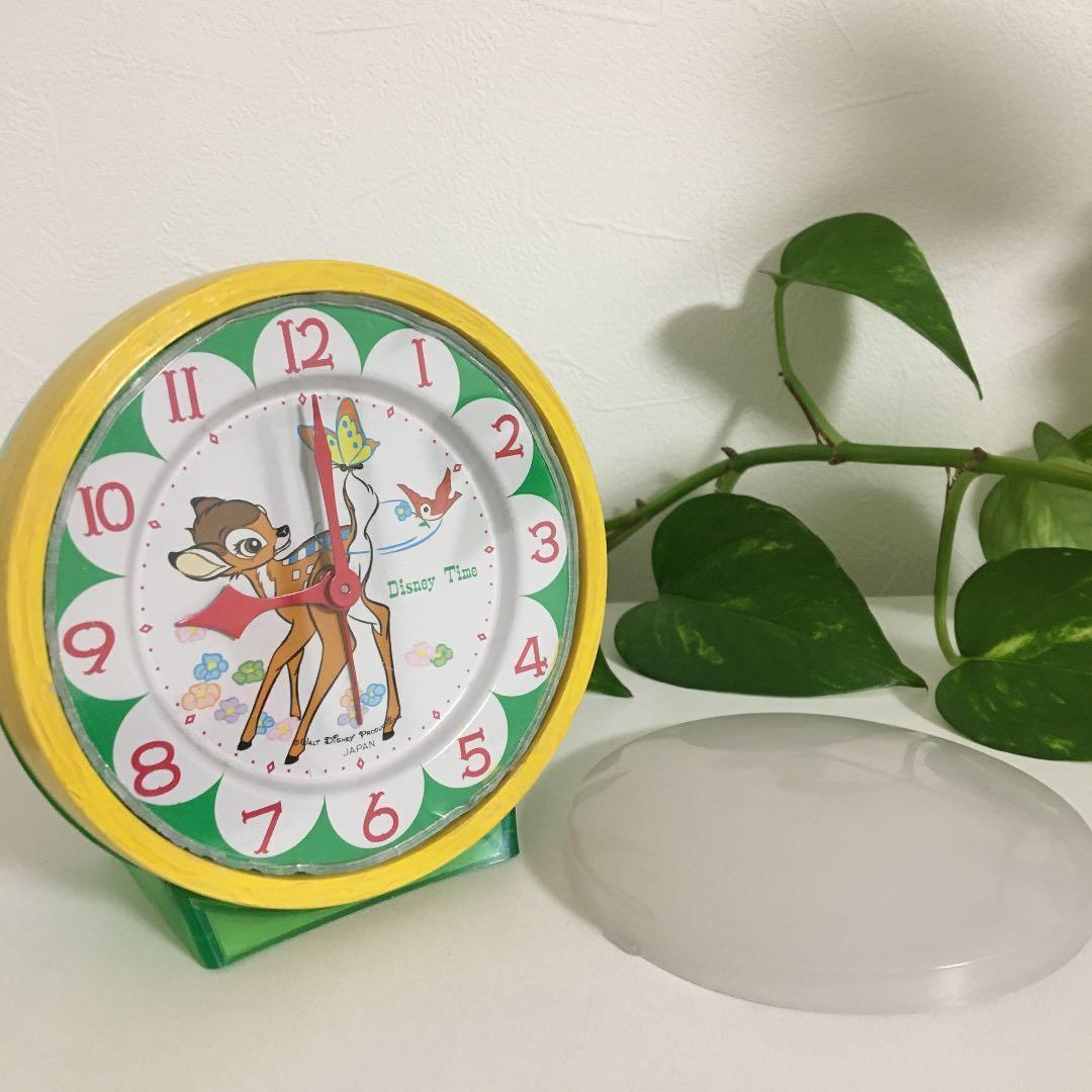 希少レトロ　Disney バンビ置き時計（手巻き）