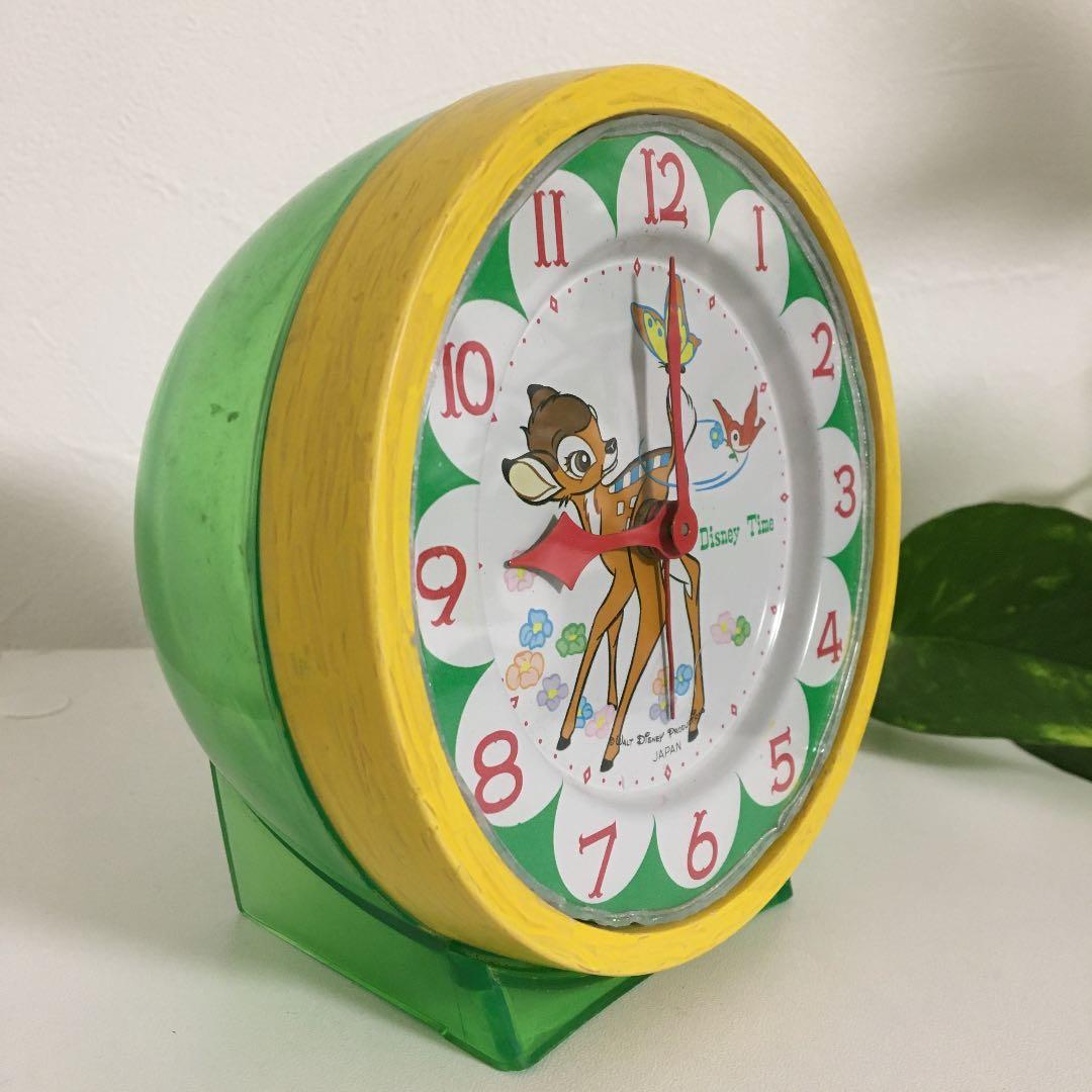 希少レトロ　Disney バンビ置き時計（手巻き）