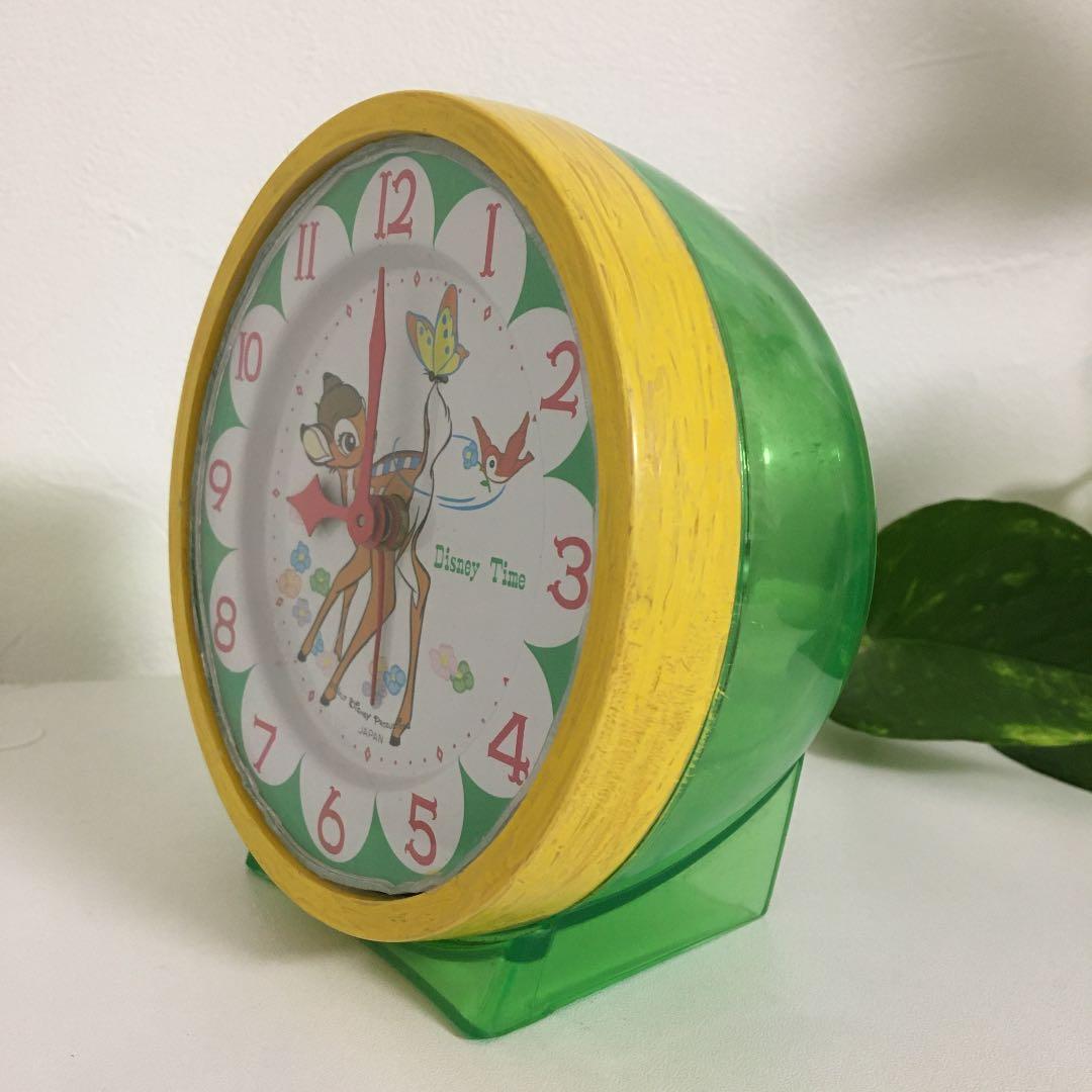 希少レトロ　Disney バンビ置き時計（手巻き）
