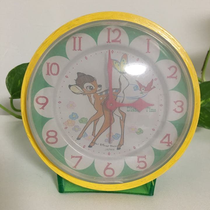 希少レトロ　Disney バンビ置き時計（手巻き）