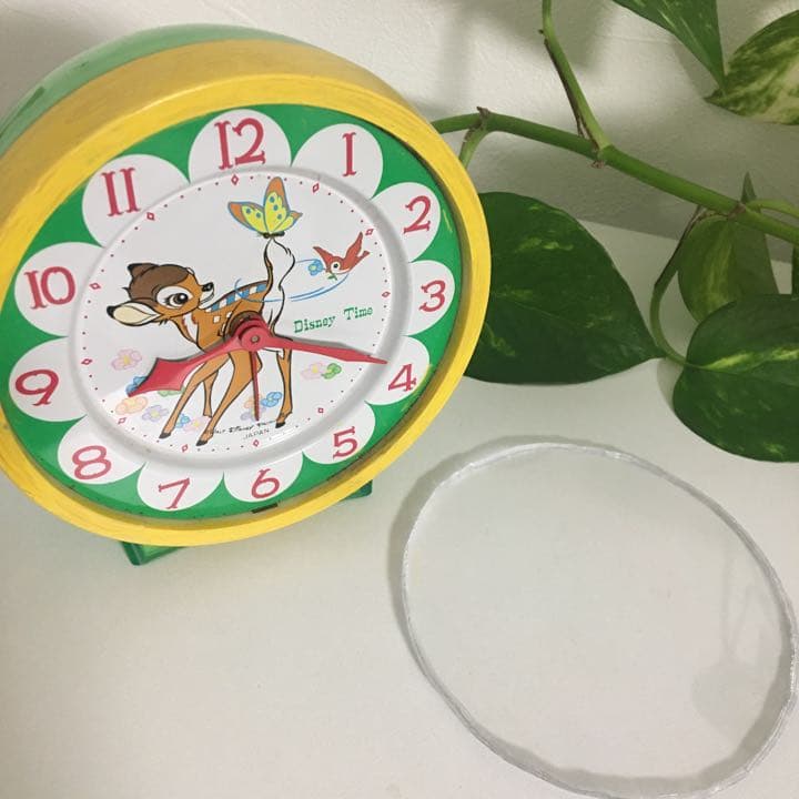 希少レトロ　Disney バンビ置き時計（手巻き）