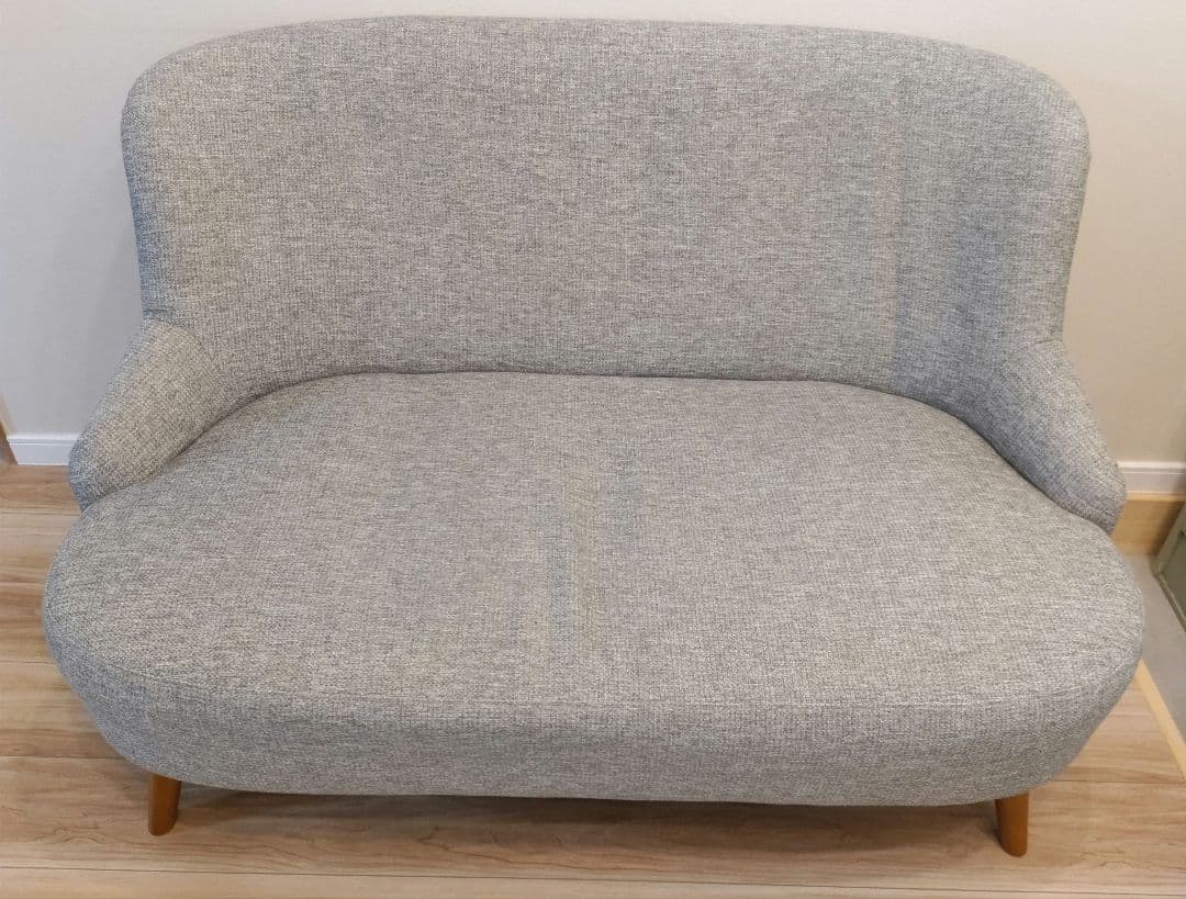 UNICO 2人掛けソファ　グレー　 ファブリック