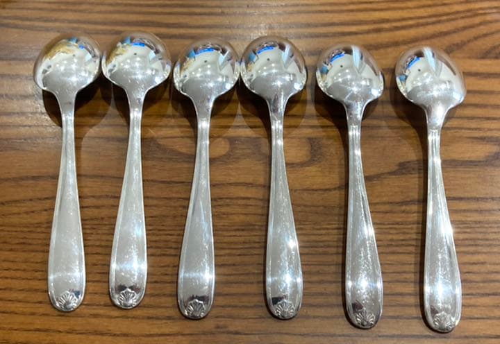 16 クリストフル　デザートスプーン　6本セット　純銀メッキ