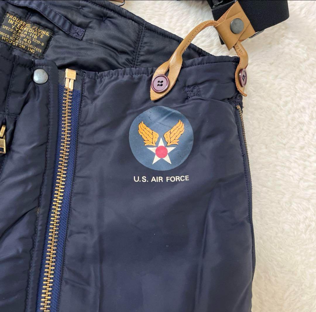 HOUSTON 40 フライトパンツ A-11B フライトスーツ ネイビー 肉厚