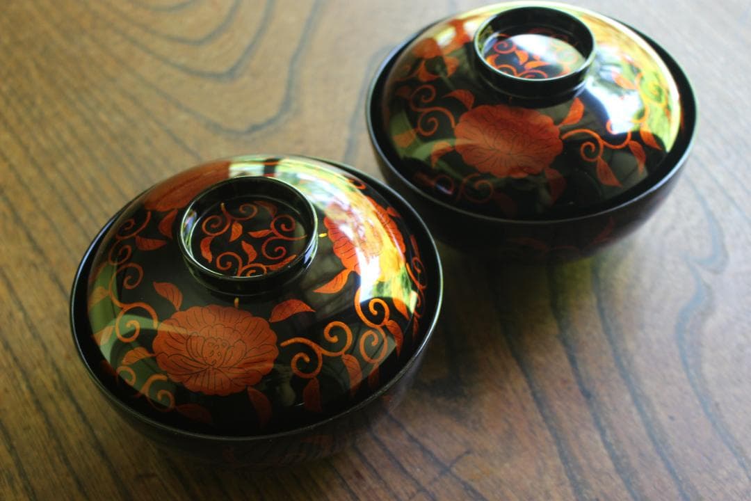 専用！極上白檀塗の美しいお椀5点（検京塗平安象彦蒔絵椀懐石椀