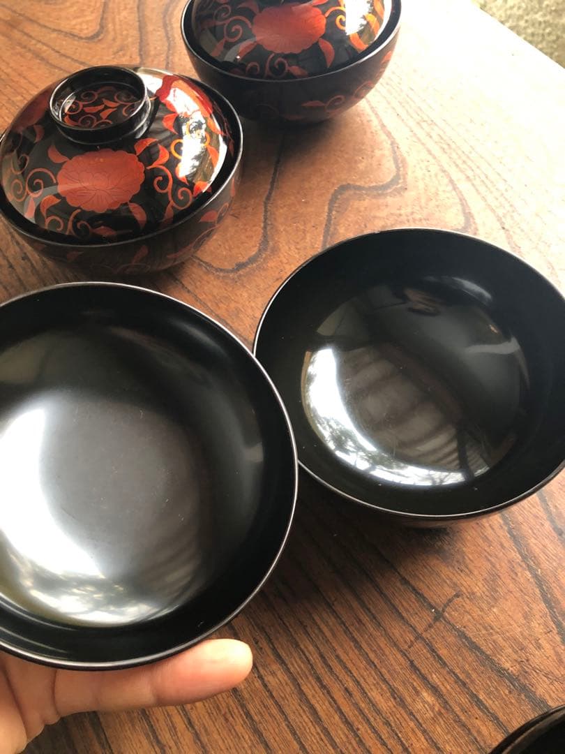 専用！極上白檀塗の美しいお椀5点（検京塗平安象彦蒔絵椀懐石椀