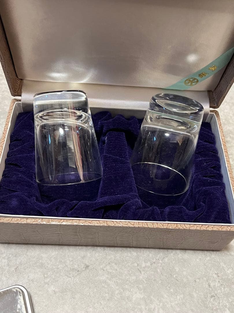 銀製 装飾 グラス 大丸謹製 箱付き 銀細工