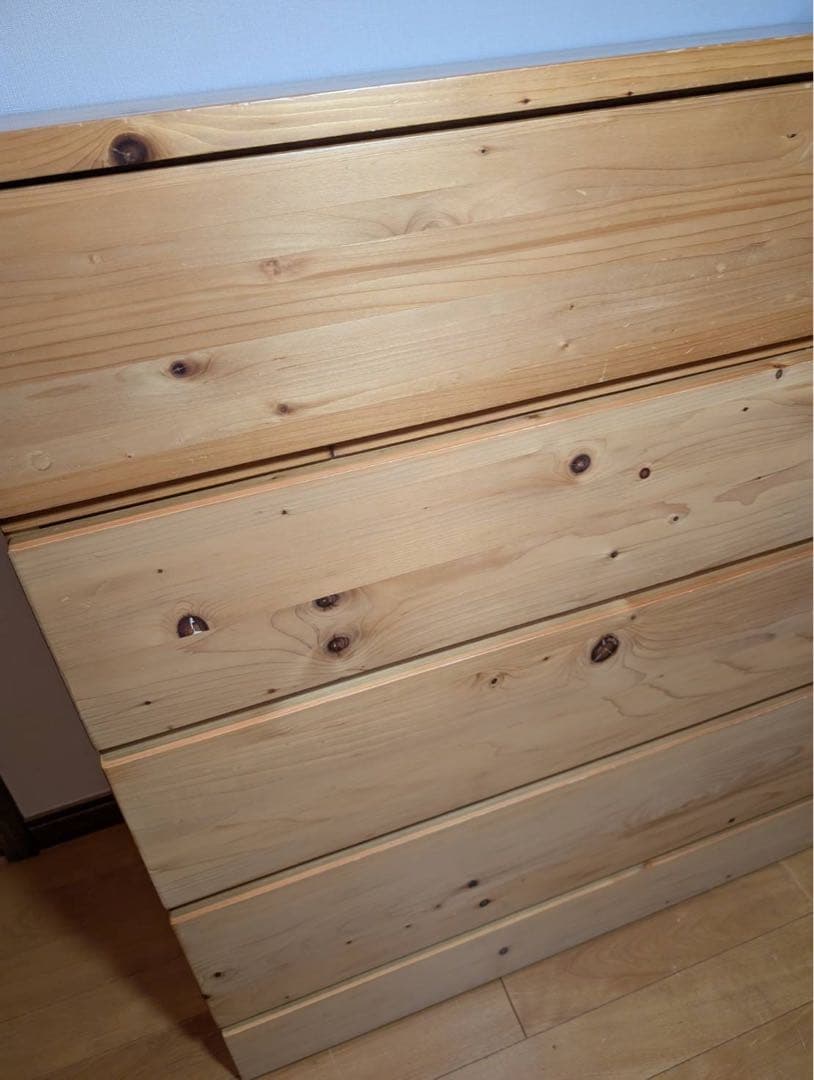 ■送料込■無印 MUJI パイン材 4段チェスト 木製棚 衣装棚 衣類収納 廃盤