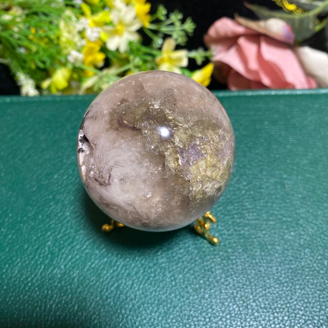 レア インナーモンゴル産フローライト スフィア ❸
