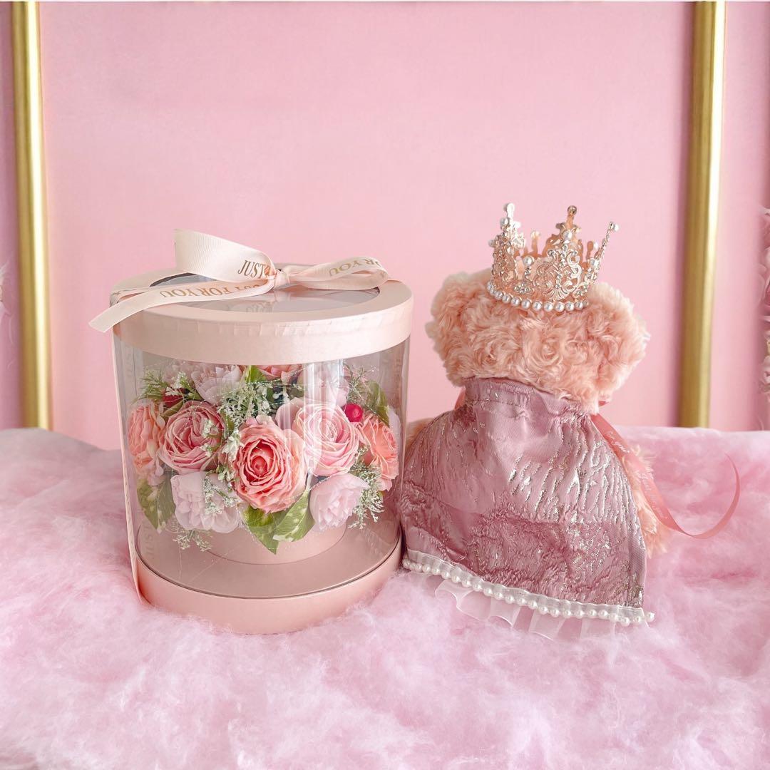 kuma おまとめクラウンベアとピンクローズのクリスマスギフトセット