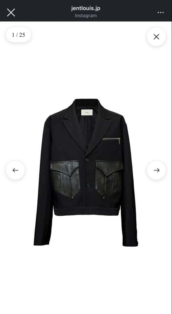 jentlouis Leatherpocket short jacket 完売品