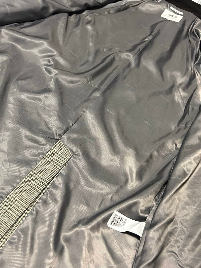 美品 ニコアンド ウーリーテックステンロングコート ロング丈 グレー ブラウンM