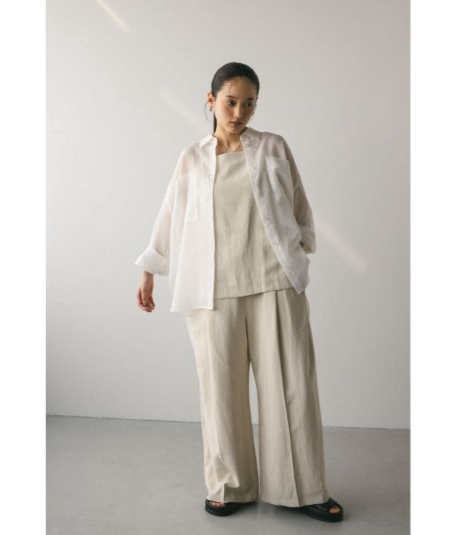 新品⭐︎リネンミックスレイヤードオールインワン