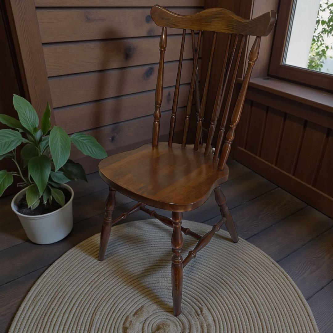 【ダイニングチェア】飛騨産業　柏木工　ウィンザーチェア　コムバック　ヴィンテージ