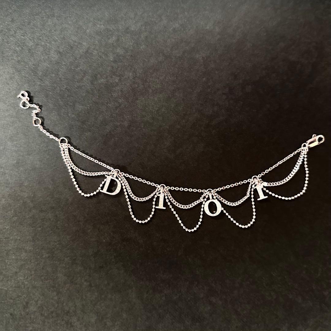 美品　Dior シルバー ロゴ　ブレスレット