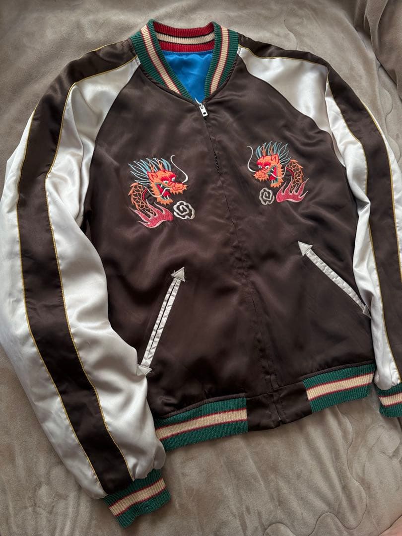 テーラー東洋 ２面用 鷲 龍 日本限定 スカジャン vintage サテン