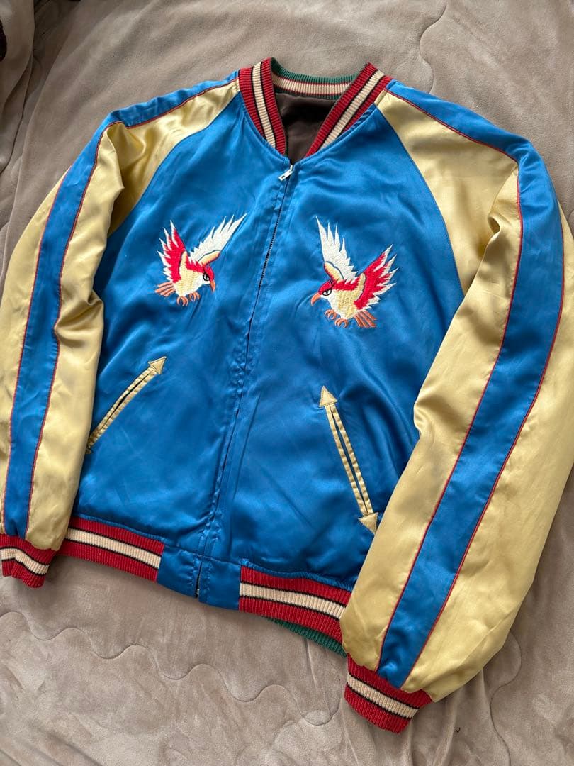 テーラー東洋 ２面用 鷲 龍 日本限定 スカジャン vintage サテン