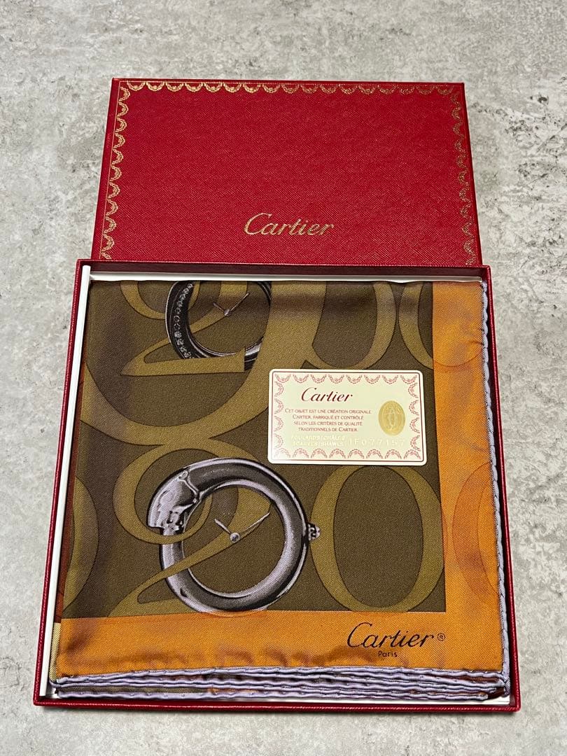 カルティエ スカーフ 箱付き CARTIER