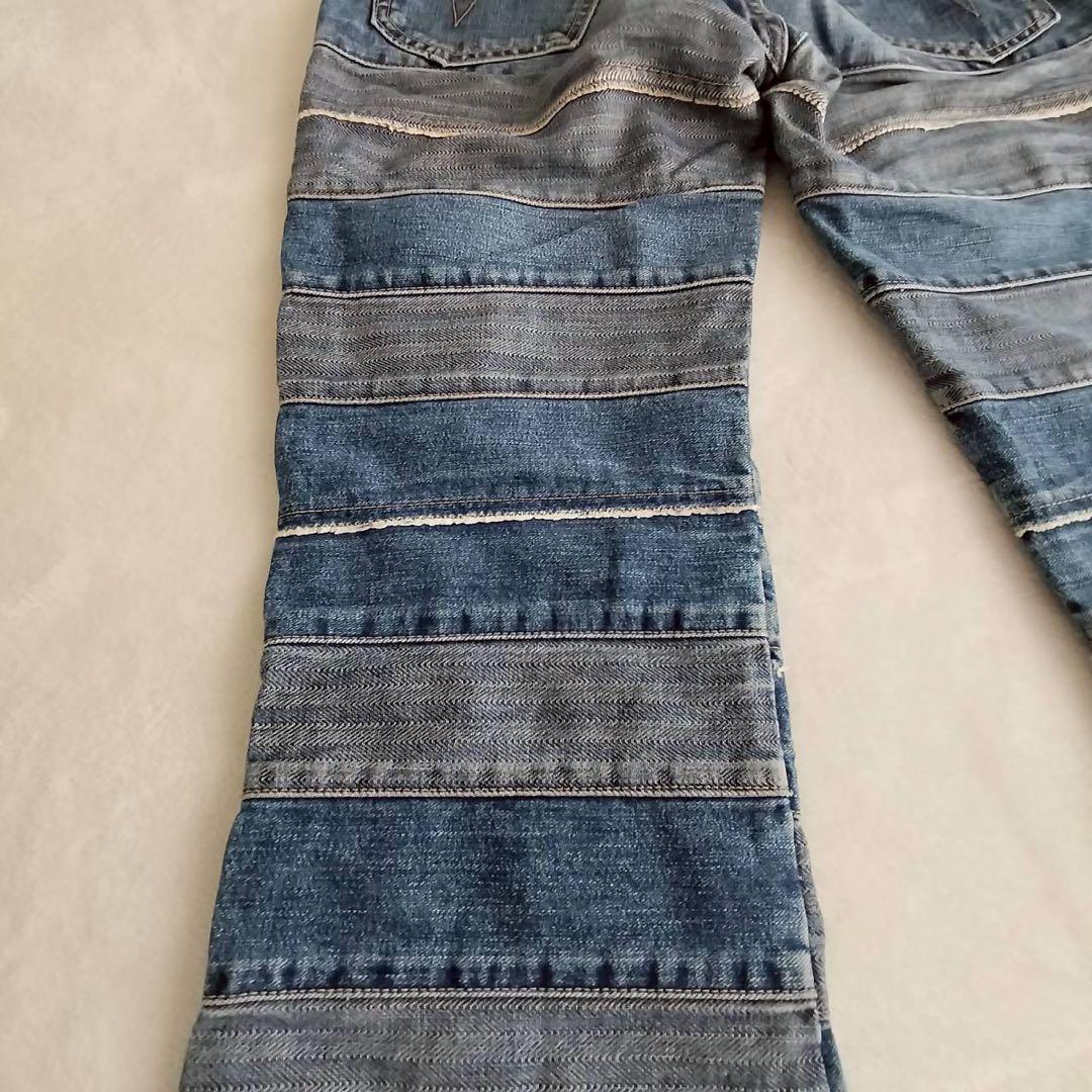 90s 初期　ヒステリックグラマー ツギハギデニム ウミヘビ　S フレア　y2k