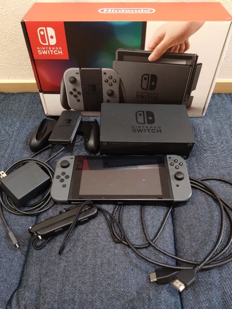 ふ*w様 Nintendo Switch グレー 本体　SDカード付き