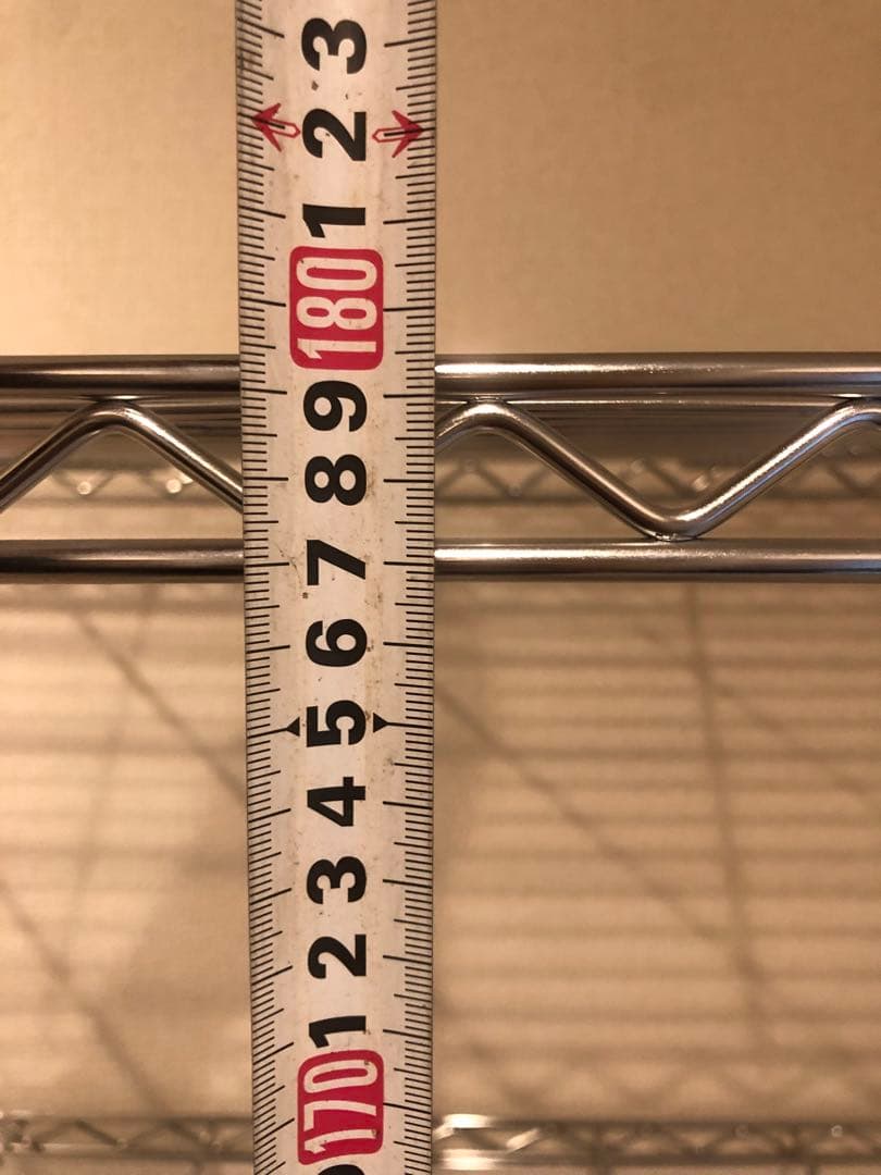 本日限定お値引‼️①5段 シルバー スチールラック 約180cmキャスター付き