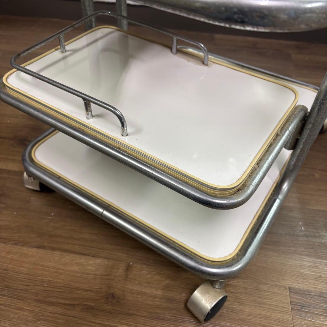 A2 ミッドセンチュリー ポットワゴン サービングカート 昭和レトロ 古道具