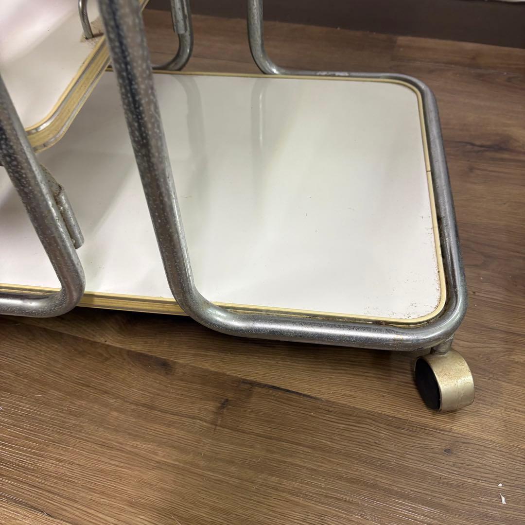 A2 ミッドセンチュリー ポットワゴン サービングカート 昭和レトロ 古道具