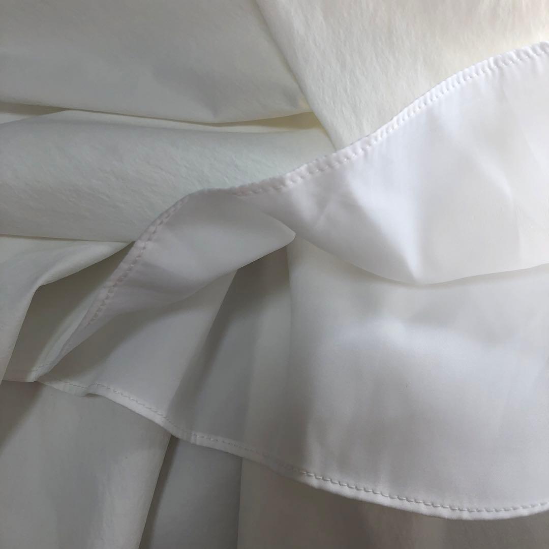 未使用品 allureville 25SS バイヤス切替スカート 1 ホワイト