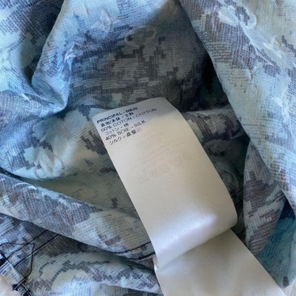 LOUIS VUITTON モノグラムタペストリー　シャツ　シルク　総柄　L