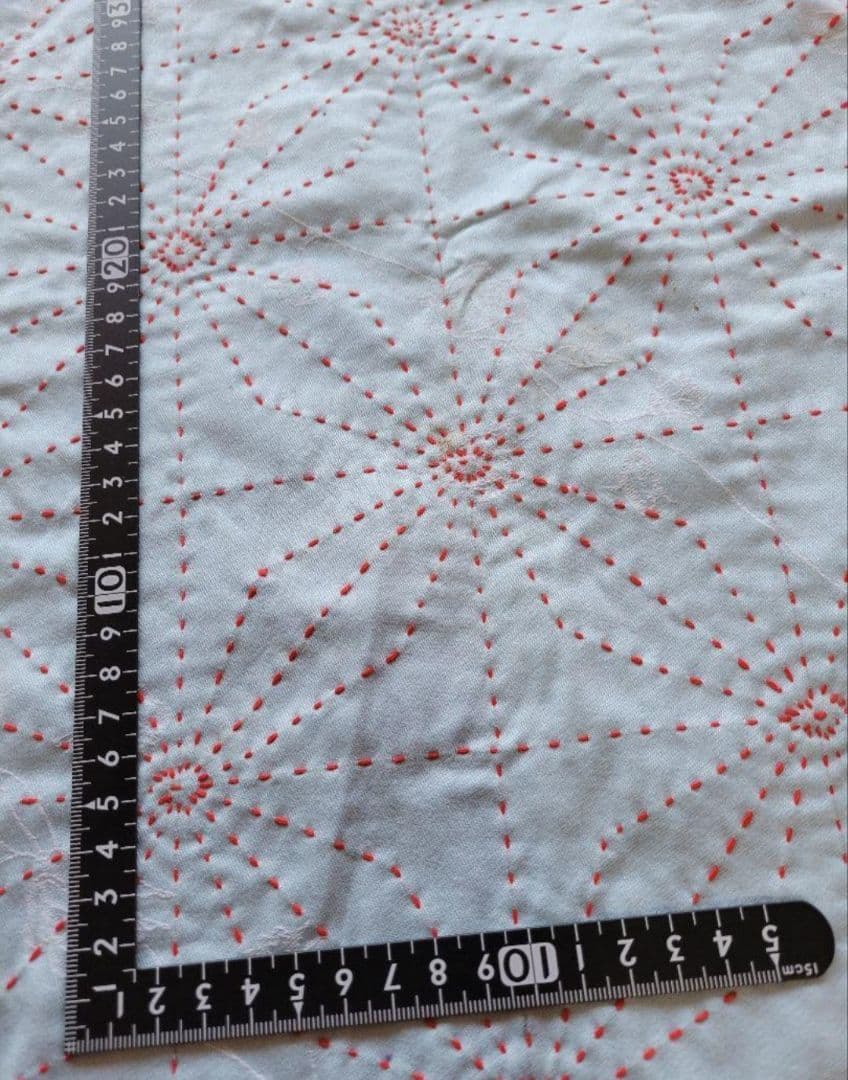 テーブルクロスソファーカバータペストリー麻の葉刺し子こたつハンドメイドリメイク