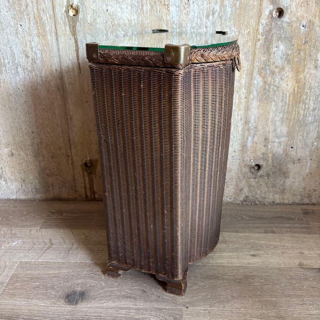 LLOYD ROOM ヴィンテージ ガラストップ　リネンボックス　バスケット