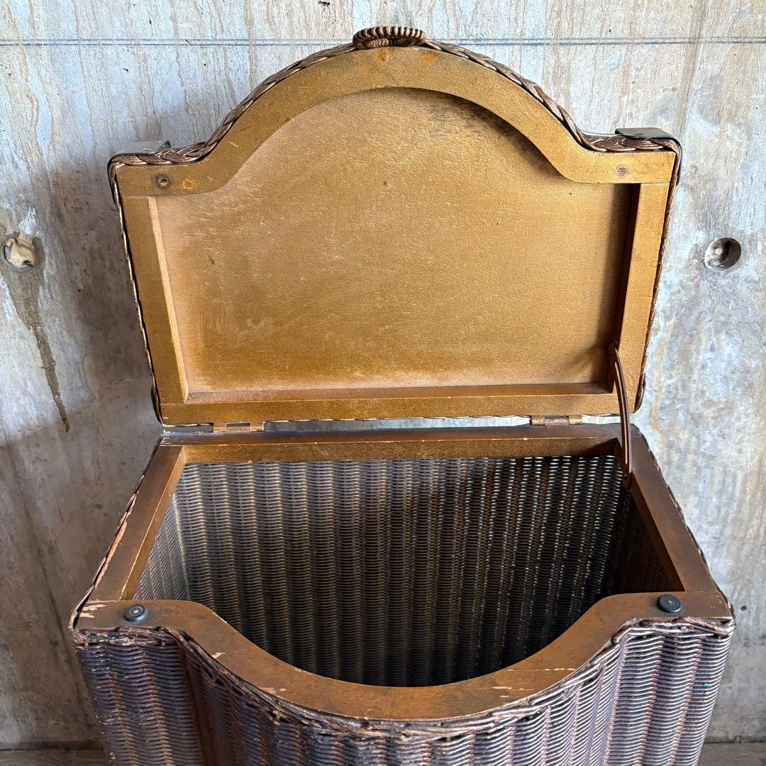 LLOYD ROOM ヴィンテージ ガラストップ　リネンボックス　バスケット