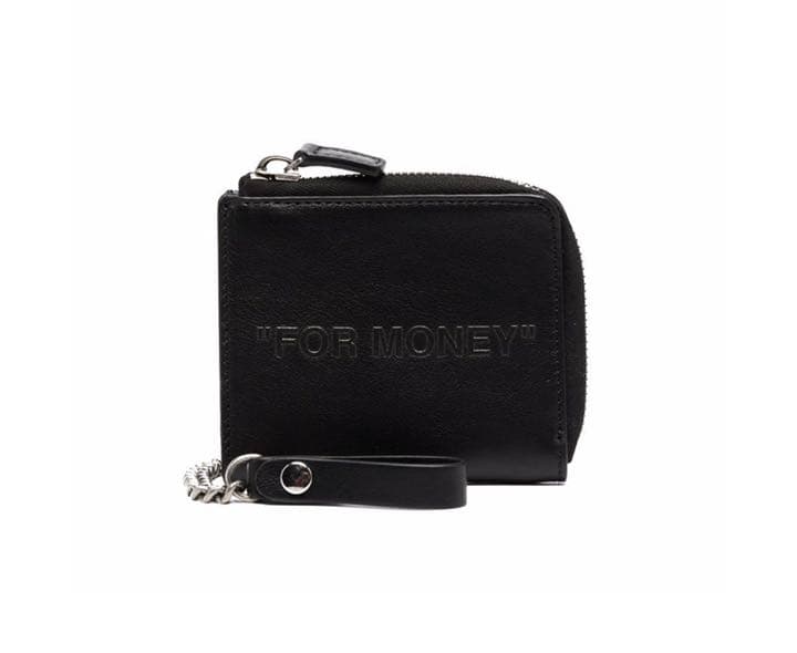 ★即発送 Off-White 財布 チェーン付 黒系
