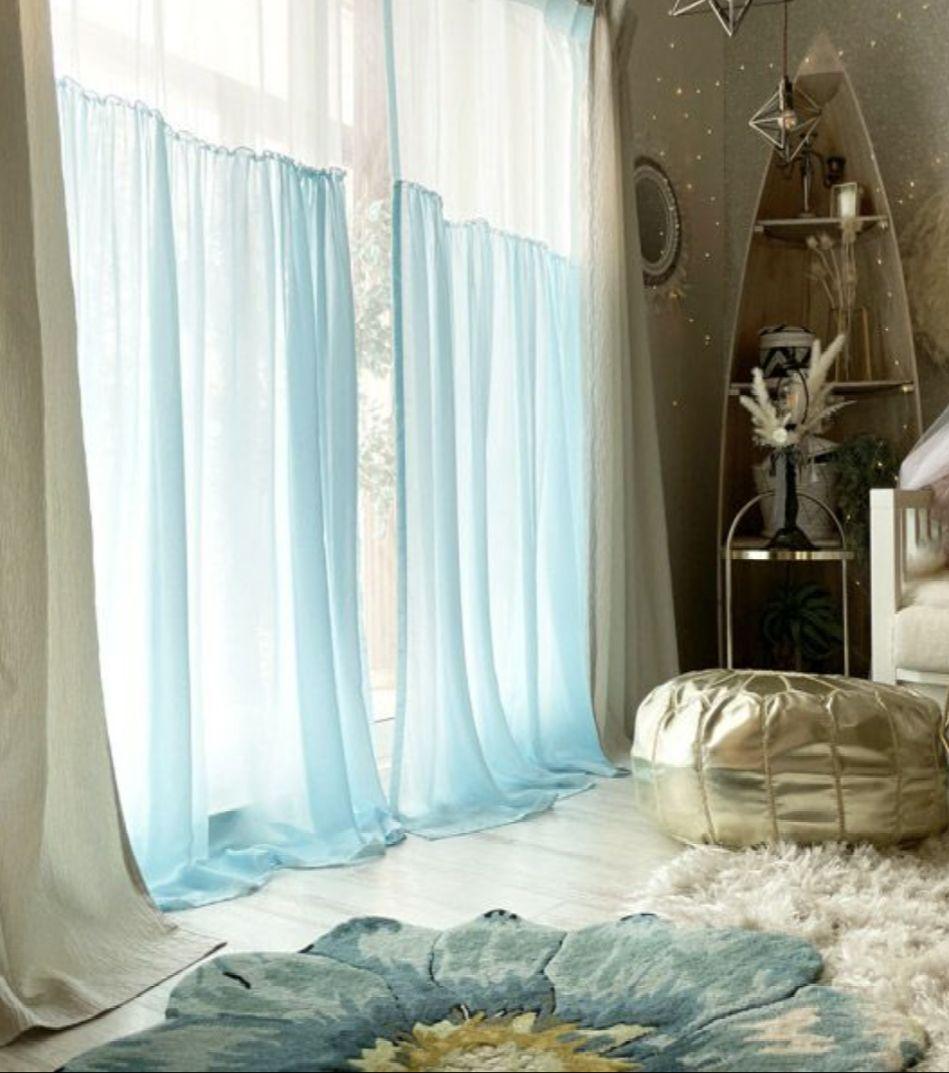 レースカーテン　フリル　姫系　2枚一組