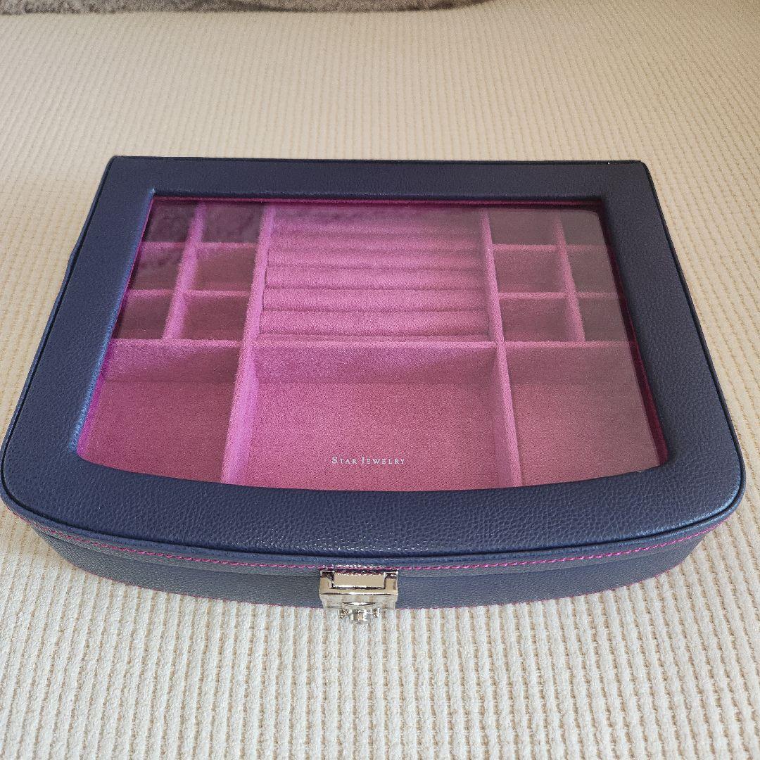 新品未使用　STAR JEWELRY アクセサリーケース ネイビー