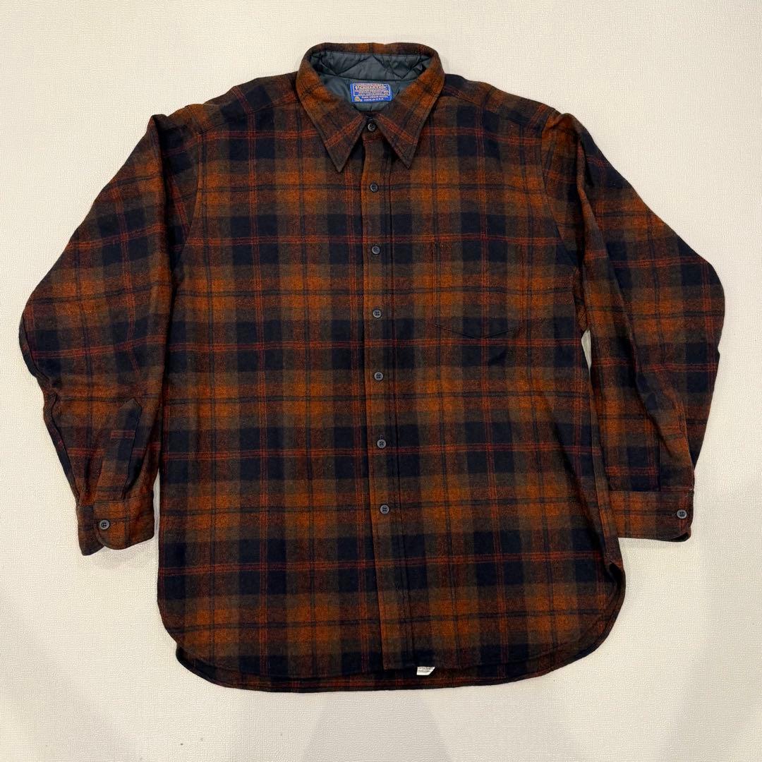 【美品】70’s PENDLETON ペンドルトン ウールシャツ XL チェック