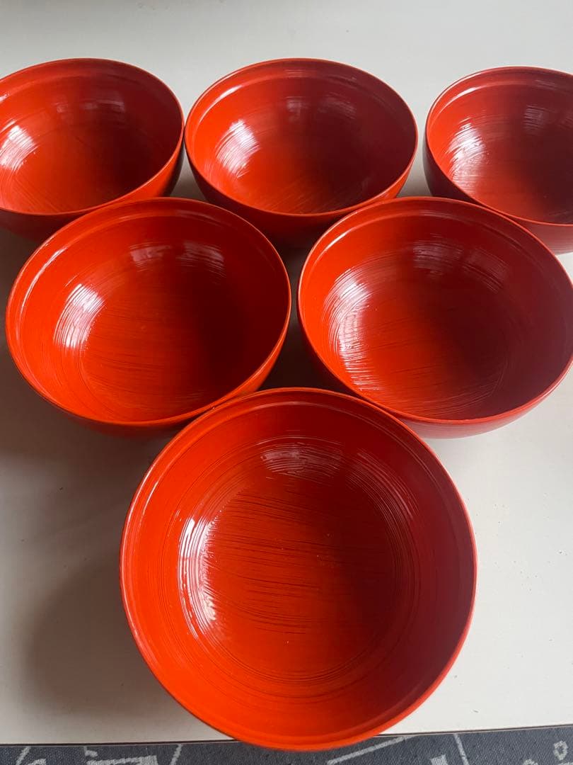 朱色 蓋付き汁椀 20セット