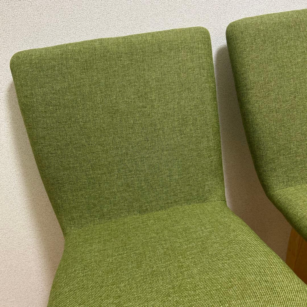 （美品）回転式ダイニングチェア 1脚 グリーン ナチュラル ※4脚まで購入可能