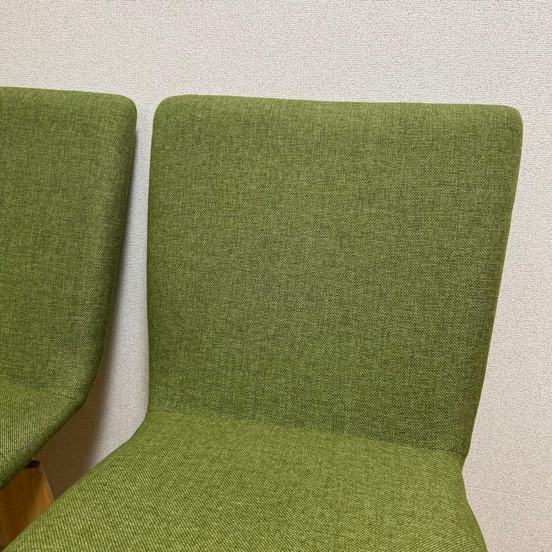 （美品）回転式ダイニングチェア 1脚 グリーン ナチュラル ※4脚まで購入可能