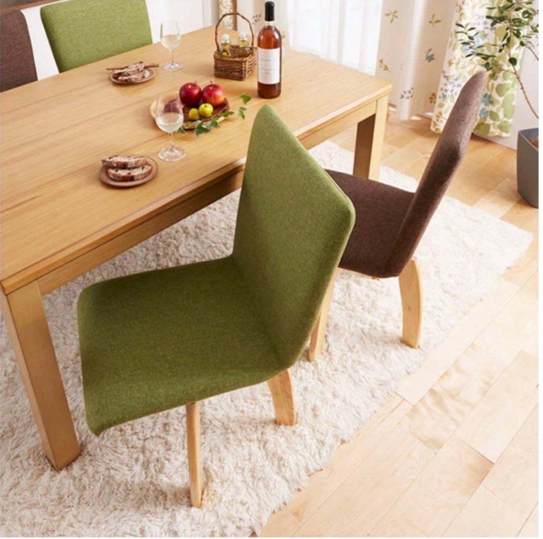 （美品）回転式ダイニングチェア 1脚 グリーン ナチュラル ※4脚まで購入可能